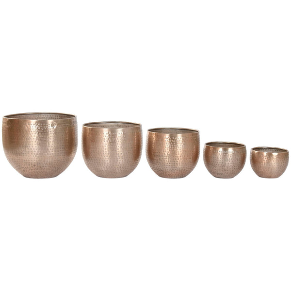 Vaso Home ESPRIT Dorato Alluminio 35 x 35 x 29,5 cm (5 Unità) - Augustea Shop