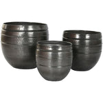Vaso Home ESPRIT Grigio Alluminio Moderno 41 x 41 x 40 cm 40 x 40 x 40,5 cm (3 Pezzi) - Augustea Shop