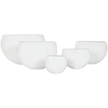 Vaso Home ESPRIT Bianco Alluminio 54 x 24 x 36 cm 54 x 25 x 36 cm (5 Unità)