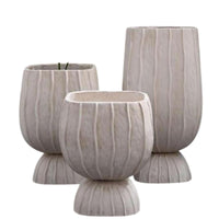 Vaso Home ESPRIT Argilla Fibra Moderno 32 x 32 x 60 cm - Augustea Shop