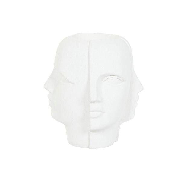 Vaso Home ESPRIT Bianco Magnesio Moderno Viso 49 x 49 x 50 cm - Augustea Shop
