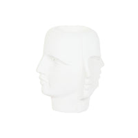 Vaso Home ESPRIT Bianco Magnesio Moderno Viso 49 x 49 x 50 cm - Augustea Shop
