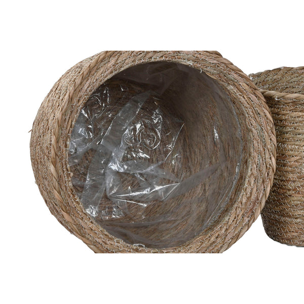 Vaso Home ESPRIT Marrone Fibra Città 70 x 70 x 58 cm (7 Unità) - Augustea Shop