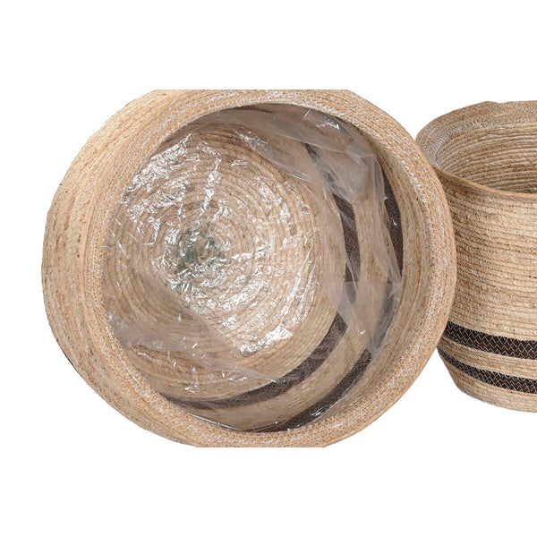 Vaso Home ESPRIT Marrone Fibra Arabo 60 x 60 x 52 cm (4 Unità) - Augustea Shop
