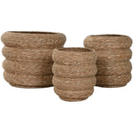 Vaso Home ESPRIT Marrone Fibra Città 42 x 42 x 39 cm (3 Pezzi) - Augustea Shop