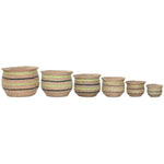 Vaso Home ESPRIT Marrone Verde Fibra Arabo 44 x 44 x 33 cm (6 Unità) - Augustea Shop