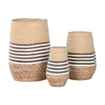 Vaso Home ESPRIT Marrone Bicolore Fibra Città 31 x 31 x 49 cm (3 Pezzi) - Augustea Shop