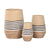 Vaso Home ESPRIT Marrone Bicolore Fibra Città 31 x 31 x 49 cm (3 Pezzi) - Augustea Shop