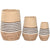 Vaso Home ESPRIT Marrone Bicolore Fibra Città 31 x 31 x 49 cm (3 Pezzi) - Augustea Shop