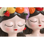 Vaso Home ESPRIT Multicolore Resina chica Città (2 Unità)