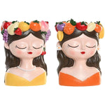 Vaso Home ESPRIT Multicolore Resina chica Città (2 Unità)