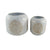 Vaso Home ESPRIT Bianco Dorato Metallo Arabo (2 Pezzi)