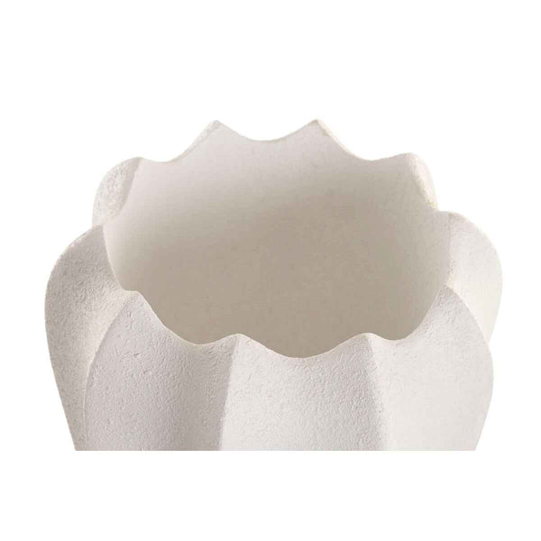 Vaso Home ESPRIT Bianco Fibra Mediterraneo
