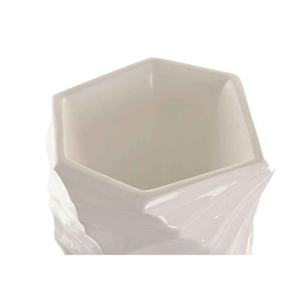 Vaso Home ESPRIT Bianco Fibra Moderno