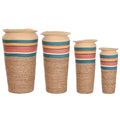 Vaso Home ESPRIT Multicolore Fibra Arabo (4 Unità)
