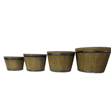 Vaso Home ESPRIT Marrone Magnesio Cottage (4 Unità)