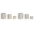Planter Home ESPRIT White Multicolour Cement Urban 13 x 13 x 13 cm (3 Pieces) (2 Units)