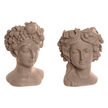 Vaso Home ESPRIT Beige Resina Romantico 18 X 20 X 29 CM (2 Unità)