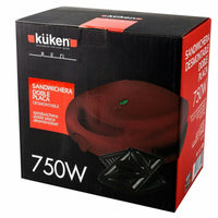 Piastra Grill Elettrica Küken 33790 Rosso 750 W - Augustea Shop