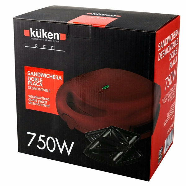 Piastra Grill Elettrica Küken 33790 Rosso 750 W - Augustea Shop