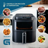 Friggitrice ad Aria Grunkel Light Fryer 1400 W 6 L Nero - Augustea Shop