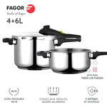 Set di pentole Express Fagor Acciaio inossidabile 10 L 2 Pezzi - Augustea Shop