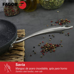 Padella Fagor Savia Alluminio Forgiato Argentato Ø 26 cm - Augustea Shop