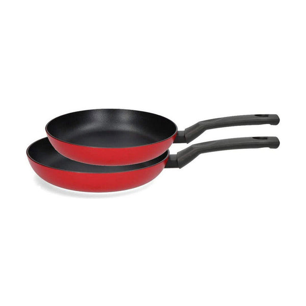 Set di padelle Fagor Nero Rosso Alluminio - Augustea Shop
