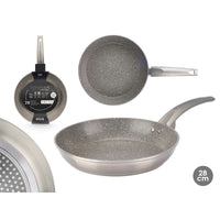 Padella antiaderente Kinvara 5 Argentato Alluminio 28 cm Induzione - Augustea Shop