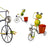 Vaso Ibergarden 324-26939A Giallo Rosso Verde Metallo Bicicletta Rana 31,5 x 32 x 17 cm - Augustea Shop