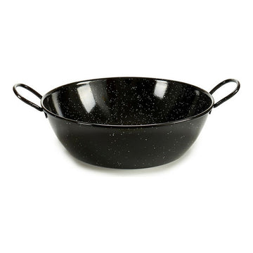 Padella Honda con Manici La Dehesa Nero Acciaio Smaltato