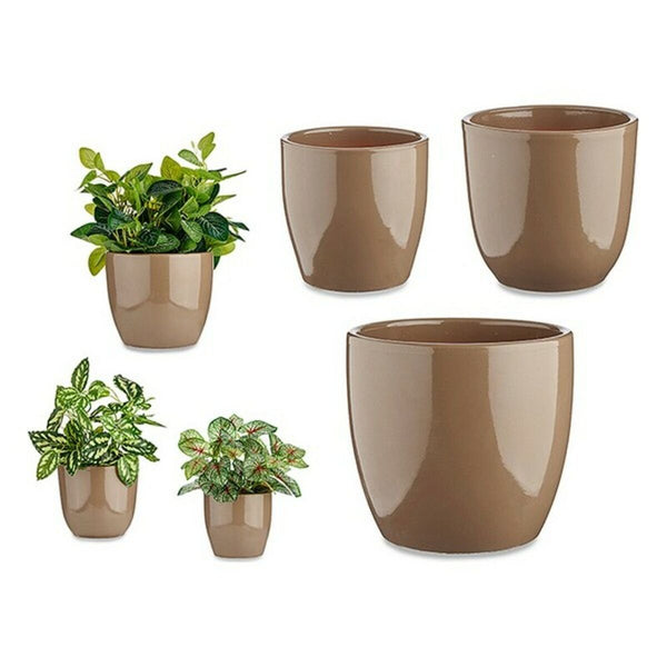 Set di Vasi Ibergarden CAZORLA-7006 Marrone Taupé Argilla - Augustea Shop