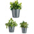 Set di Vasi Ibergarden CONICO-7011 Antracite Argilla Cónica Ø 14 cm Ø 22 cm Ø 17 cm 3 Pezzi - Augustea Shop