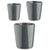 Set di Vasi Ibergarden CONICO-7011 Antracite Argilla Cónica Ø 14 cm Ø 22 cm Ø 17 cm 3 Pezzi - Augustea Shop