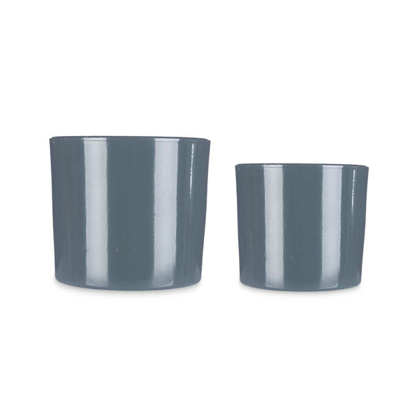 Set di Vasi Ibergarden CILINDRO-22-27-A Antracite Argilla Ø 22 cm Ø 27 cm 22 x 22 x 19 cm 27 x 27 x 23 cm 2 Pezzi - Augustea Shop