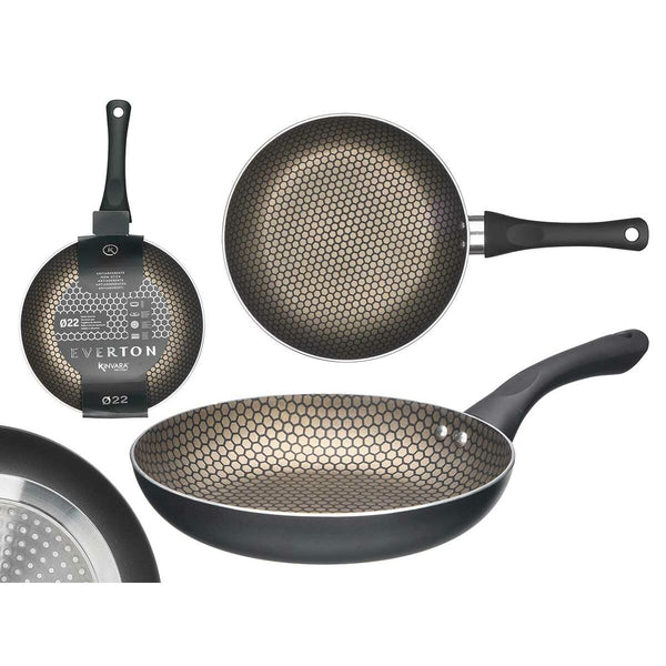 Padella antiaderente Kinvara 9 Nero Alluminio Bachelite 22 cm Induzione - Augustea Shop