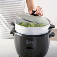cuociriso Black & Decker BXRC1800E Nero 1,8 L Bianco Alluminio 700 W - Augustea Shop