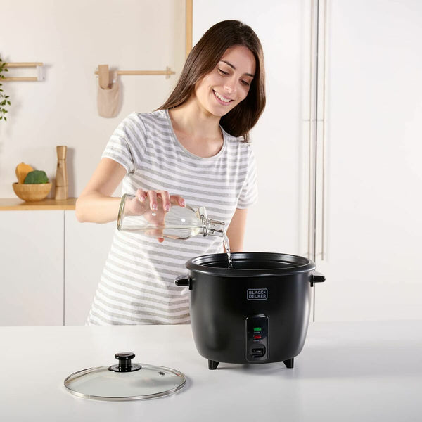 cuociriso Black & Decker BXRC1800E Nero 1,8 L Bianco Alluminio 700 W - Augustea Shop