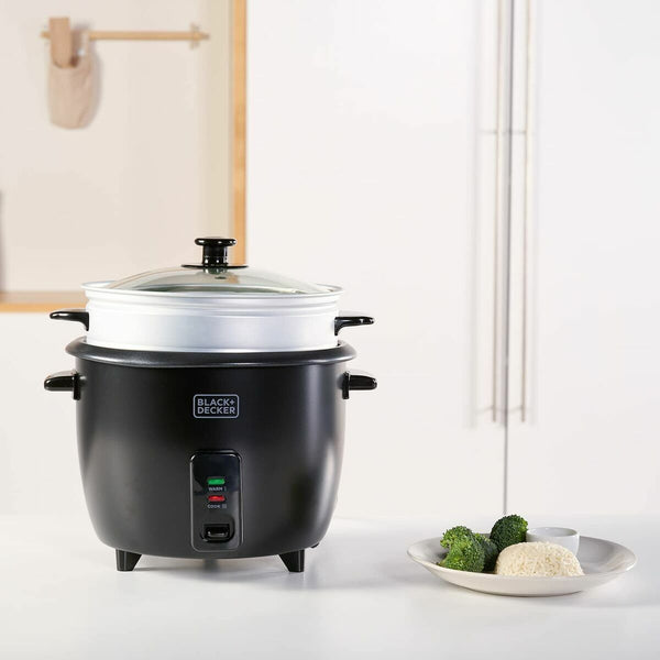 cuociriso Black & Decker BXRC1800E Nero 1,8 L Bianco Alluminio 700 W - Augustea Shop