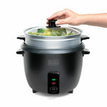cuociriso Black & Decker BXRC1800E Nero 1,8 L Bianco Alluminio 700 W - Augustea Shop