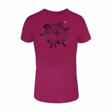Maglia Sportiva a Maniche Corte Joluvi Wood W Magenta