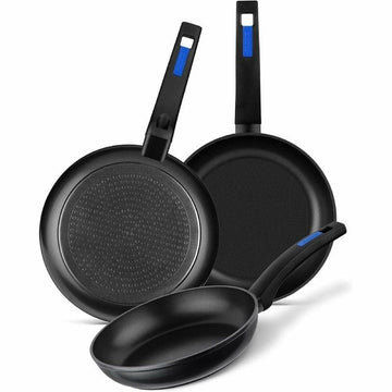 Set of Frying Pans Monix M811200 Black Bakelite Toughened aluminium 3 Pieces