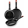 Set di padelle Monix PRO Nero 3 Pezzi
