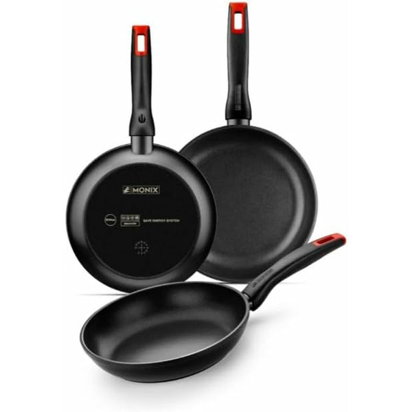 Set di padelle Monix PRO Nero 3 Pezzi - Augustea Shop