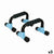 Supporto per Flessioni LongFit Sport Azzurro Nero (3 Unità)