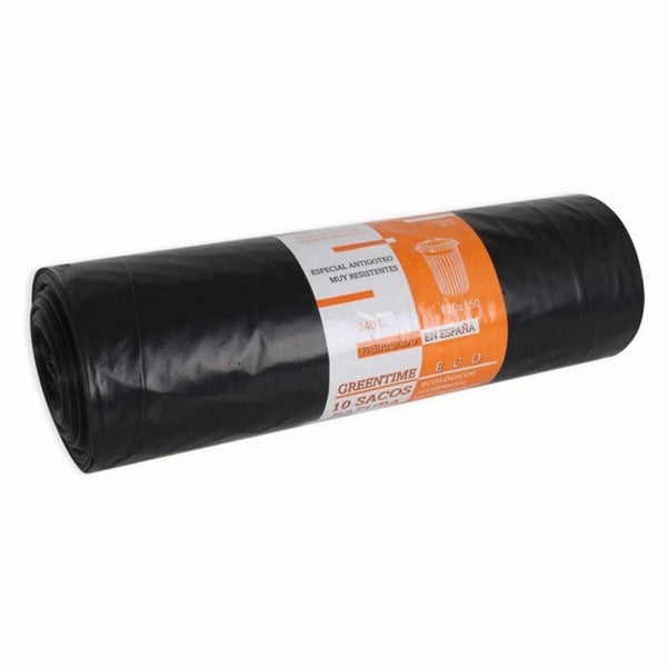 Sacchetti per la Spazzatura Eco Green Time 48955 Nero (10 Unità) (10 uds) - Augustea Shop