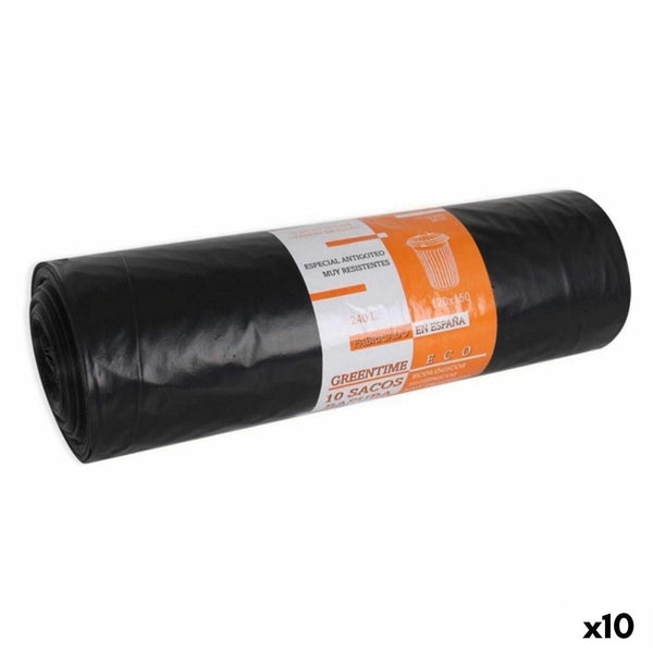 Sacchetti per la Spazzatura Eco Green Time 48955 Nero (10 Unità) (10 uds) - Augustea Shop
