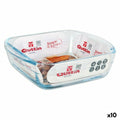 Vassoio da Forno Quttin 66603 1,1 L Vetro Quadrato 1,1 L 19,7 x 16,8 x 5,6 cm (10 Unità)