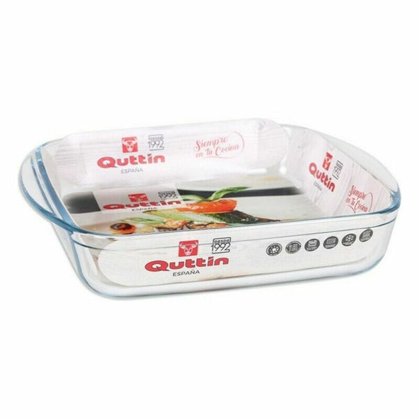Vassoio da Forno Quttin 63081 1,6 L Vetro 25 x 21,9 x 5 cm (6 Unità) - Augustea Shop