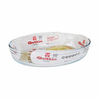 Pirofila da Forno Quttin   Trasparente Vetro Ovale 2,2 L 30,1 x 20,9 x 6,3 cm (4 Unità) - Augustea Shop